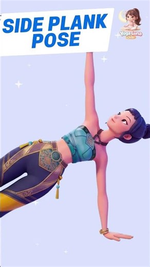 SIDE PLANK POSE for Kids | Strong Core & Balance | Yoga Luna Chibi