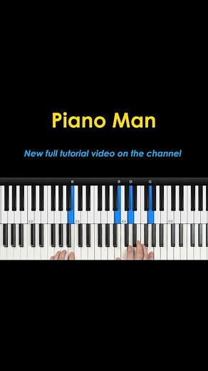 12 reactions |  New piano accompaniment tutorial up on the channel! “Piano Man” by Billy Joel✨ #pianotutorial #BillyJoel #PianoMan #pianowithnate #pianocover | Piano with Nate | Facebook