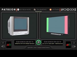 Sega Genesis on CRT TV (CRT vs LCD) Side by Side Comparison (CRT vs LED)
