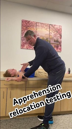 Apprehension relocation, testing for shoulder instability #sports #education ￼