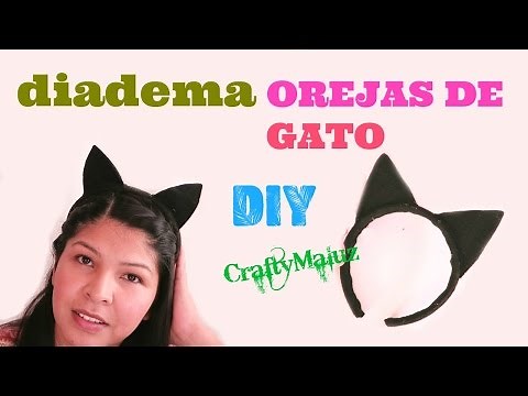 HAZ UNA DIADEMA CON OREJAS DE GATO | Manualidades para HALLOWEEN