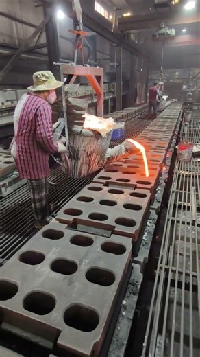 In-Depth Look at Fire Pouring in Clay Sand Casting Process Foundry Molding