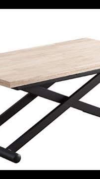 Mesa centro elevable y extensile natural roble Nordish