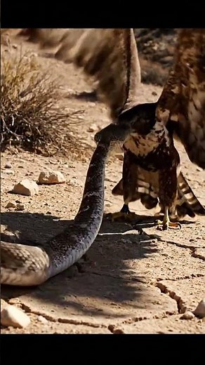 Rattlesnake vs Hawk #wildlifeentertainment #animallife #animals #wildanimals