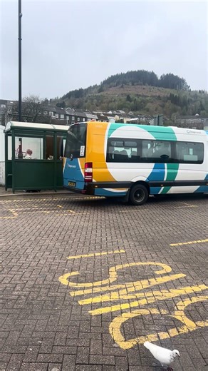 Bus Spotting Stagecoach South Wales Mercedes Sprinter 44002 (BP16 UWO) Route 170 to Clydach Vale Pt2