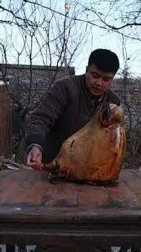 Cooked a WHOLE Bull Head! 🐮🔥 #shorts #cooking #bullhead