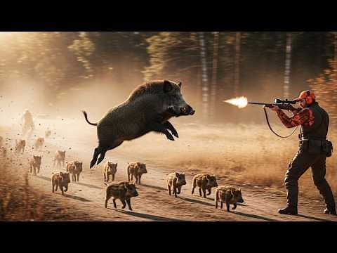 Top 100 Incredible Shots! Man vs Giant Wild Boar – Unseen Footage of Extreme Battles