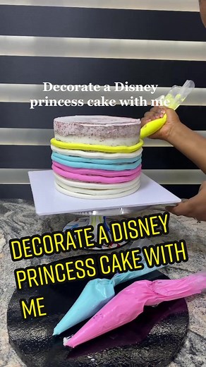 Decorate a Disney Princess Cake with me