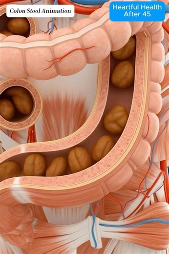 Realistic Colon Animation Showing Stool Movement #shorts #anatomy #guthealth #colonhealth