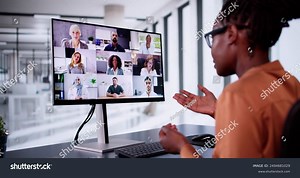 Online Video Conference Webinar On Computer Stock Photo 2494681029 | Shutterstock