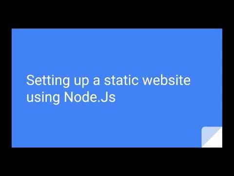 Creating a static website using Node.Js