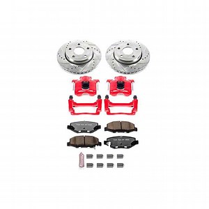PowerStop Jeep Wrangler Z36 Extreme Truck and Tow Brake Rotor, Pad and Caliper Kit; Front KC3097-36 (07-18 Jeep Wrangler JK) - Free Shipping