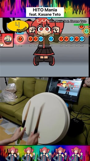 Yoskei / Taiko Drum Traveler on Instagram: "HITO Mania feat. Kasane Teto (Single) [Osu] 🥁 #osu #drums #drummer #drumcover #taiko #stepmania #ddr #dance #dancer #dancing #slap #animememes #animedance #animeedit #hitomania #人マニア #vocaloid #ボカロ #보컬로이드 #kasaneteto #重音テト #funny #fyp #viral"