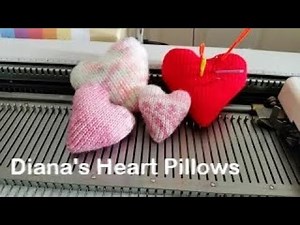 Machine Knit Heart Pillows by Diana Sullivan