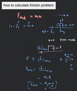 how to calculate friction problem... | Filo