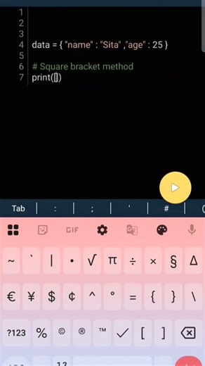 Python Dictionary get() vs [] | Avoid KeyError#python dictionary #python get method,