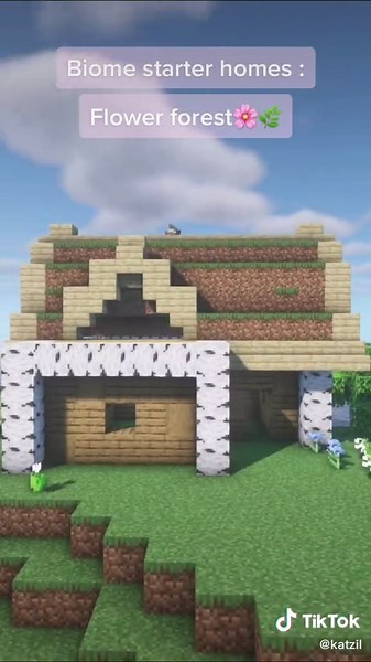 Minecraft Biome Starter Homes: Flower Forest 🌸🌿