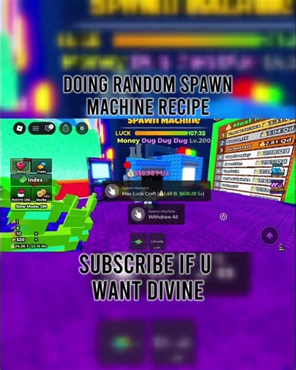 RANDOM SPAWN MACHINE RECIPE IN ESCAPE TSUNAMI FOR BRAINROT #roblox