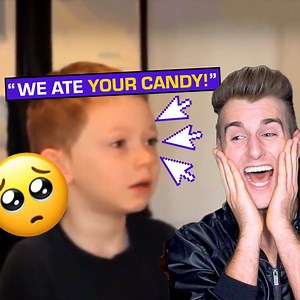 *Prank* Kids react to their parents eating their candy | Reaction Time