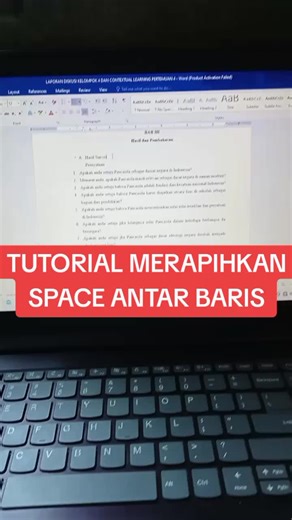 Tutorial Merapikan Spasi Di Microsoft Word