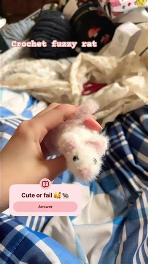 Crochet fuzzy rat #crochet #amigurumi #handmade #pattern #smallbusiness #cute #rat #crochetpatterns