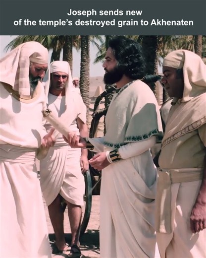 Joseph sends news of the temple’s destroyed grain to Akhenaten