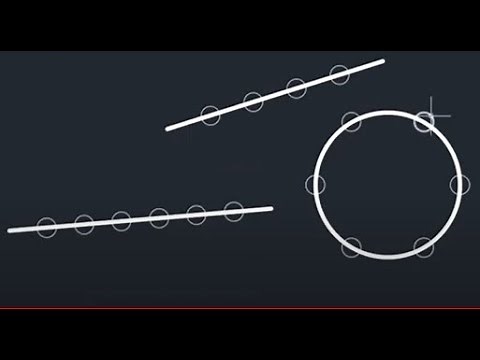 How to Divide a Line into a Number of Equal Parts, in AutoCAD and Set Node Size