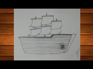 How to draw a ship easy | How to draw a boat | pencil drawing | drawing tutorial