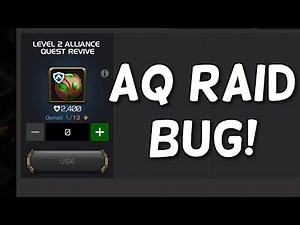 Warning AQ Raid Bug Currently In Game! | Marvel Contest of Champions