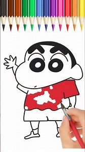 How To Draw Cute Shinchan Drawing | Easy Step-by-Step Tutorial #drawing #kidsart #shorts #yt #art