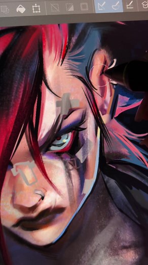 Vi Fan Art Inspired by Arcane Series