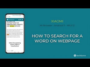 How to Search for a word on Webpage - Xiaomi Mi Browser [Android 11 - MIUI 12]