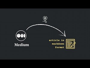 Save Your Medium Articles in Markdown Format Using Medium API Python SDK | Medium API (Unofficial)