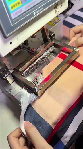 Automatic Scarf Fringing Process Using Advanced Industrial Machinery