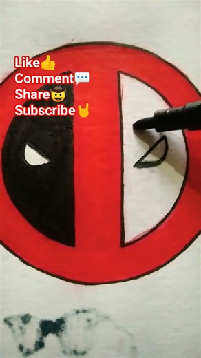 How to draw Deadpool logo🤯🤩 #made #drawingideas #marvelstudios🤓 #deadpool #by Blood King 😈😎👑.