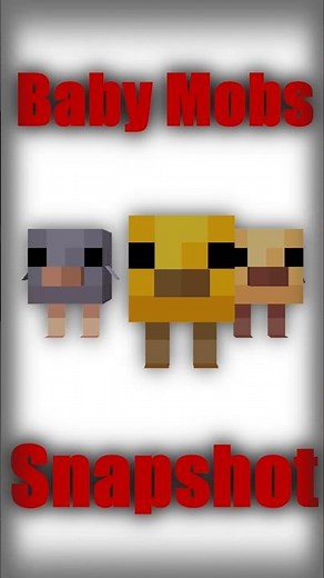 Minecraft NEW Baby mod Snapshot! #minecraft #shorts