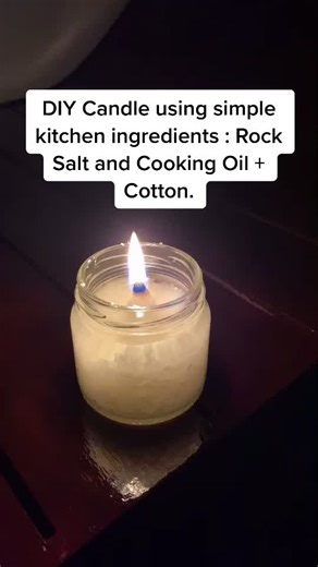 DIY Candle Making with Rock Salt and Cooking Oil