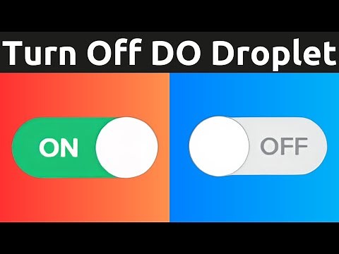 How To Turn Off Or On DigitalOcean Droplets