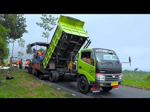 Paver Finisher Tandem Roller in Action – Mastering the Winding Road Asphalt Paving Challenge