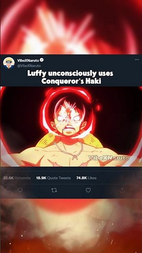 Monkey D. Luffy Unleashes Conqueror’s Haki Unconsciously #shorts #anime