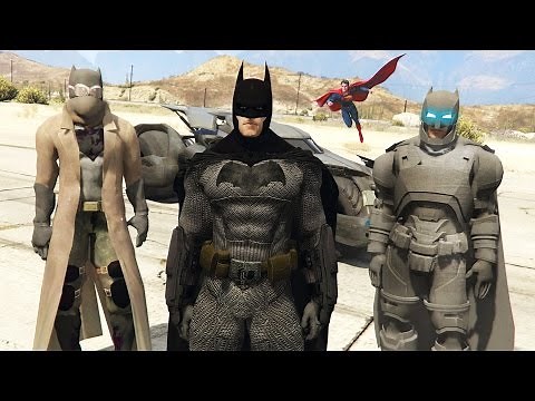 GTA 5 Mods - ULTIMATE "BATMAN vs SUPERMAN" BATMAN COSTUMES MOD!! (GTA 5 Mods Gameplay)