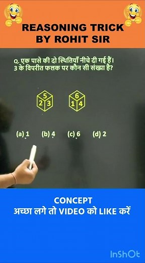 🔥DICE TRICKS | CUBE & DICE | REASONING BY ROHIT SIR | #shorts #ssc #radianmensa #radianlearning