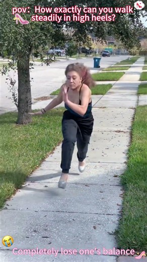 Completely losing balance while walking in high heels #fyp #funny #fail #failure #usa🇺🇸