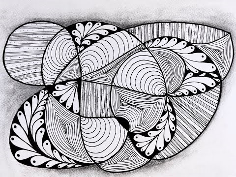 Easy Abstract Pattern Drawing – Relaxing Line Drawing for Beginners
