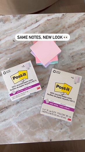 7.1K views · 22 reactions | Our Post-it® 100% Recycled Paper Super Sticky Notes got an update just in time for Earth Month ✨ #earthmonth #earthday #earthdayeveryday #postit #postitnotes | Post-it | Facebook
