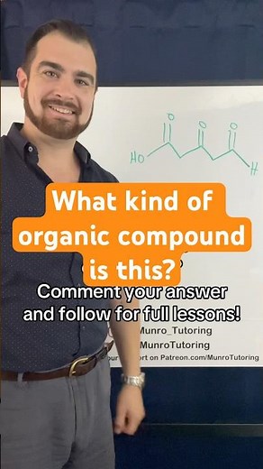 What functional groups do we have and what kind of organic compound is this? Follow for full lessons
