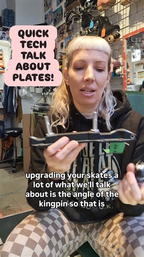 Double Threat Skates on Instagram: "Quickfire explanation of how kingpin angle affects how a plate feels! What plates are you on and what words would you use to describe how they feel? #rollerskating #rollerderby #skateshop #rollerskates #skating #skates #skateshoplondon"