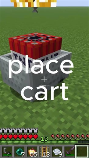 How to tnt minecart pvp in minecraft #minecraft #gaming #pvp #cartpvp #minecraftgaming #tutorial