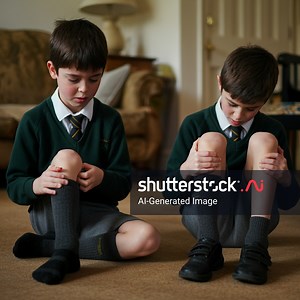 Indoor Photo Two Boys 8 Slim Imagen generada por IA 2519897191 | Shutterstock