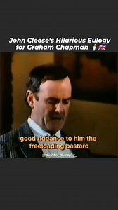 42K views · 7.1K reactions | John Cleese couldn't let this opportunity slip to roast death, drop an F-bomb, and still make it sound like laughter. Classic British humor at its finest ️‍♂️ Follow: @laughter_theraphy_ #comedyclub #comedy #johncleese #laughs #funnyeulogy #britishhumour #grahamchapman #funnyvideos #funnyreels #humour #darkhumor #laughter | Laughter Theraphy | Facebook